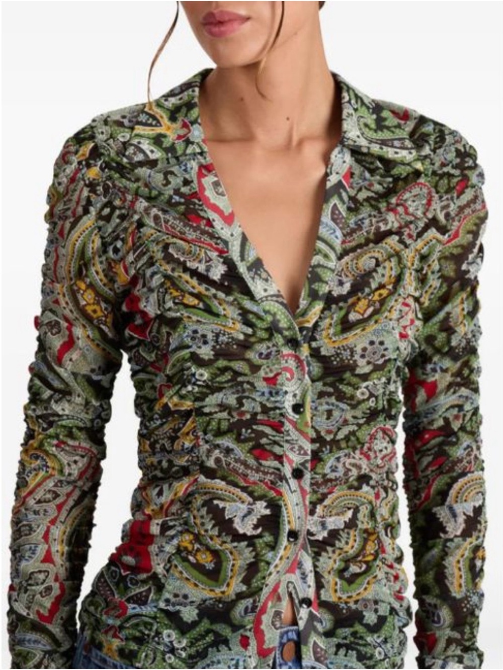 Alice+olivia Portia sheer top
